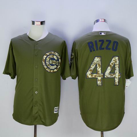 MLB Cubs #44 Rizzo green jersey