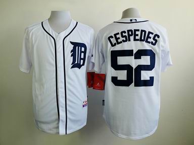 MLB Detriot Tigers 52 Cespedes white jersey