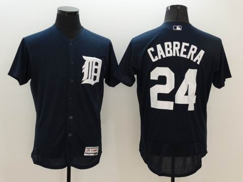 MLB Detroit Tigers #24 Miguel Cabrera blue jersey