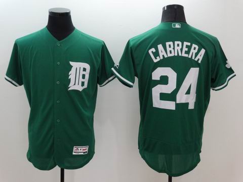 MLB Detroit Tigers #24 Miguel Cabrera green flexbase jersey