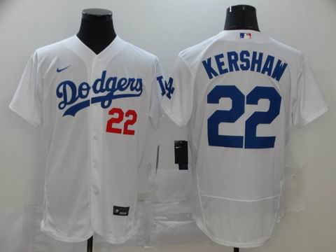 MLB Dodgers #22 KERSHAW white coolbase jersey