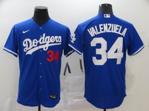 MLB Dodgers #34 VALENZUELA blue coolbase jersey