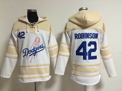 MLB Dodgers #42 Robinson white sweatshirt hoody