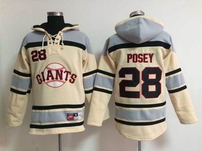 MLB Gaints #28 Posey rice white sweatshirt hoody