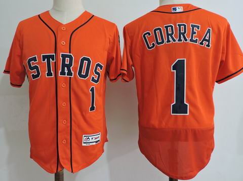 MLB Houston Astros #1 CORREA orange flexbase jersey