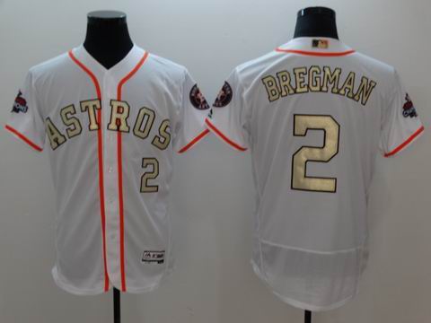 MLB Houston Astros #2 Bregman white golden flexbase jersey