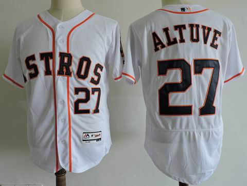 MLB Houston Astros #27 Altuve white flexbase jersey