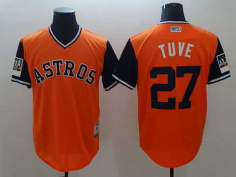MLB Houston Astros #27 Jose Altuve orange navy jersey