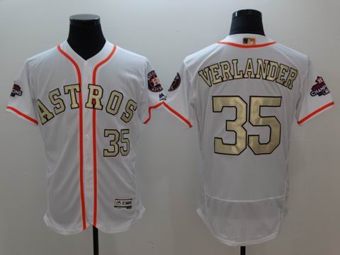 MLB Houston Astros #35 Verlaneder white golden flexbase jersey