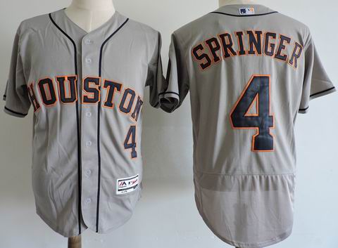 MLB Houston Astros #4 SPRINGER grey flexbase jersey