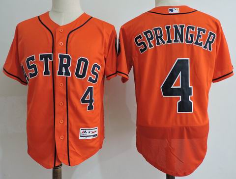 MLB Houston Astros #4 SPRINGER orange flexbase jersey