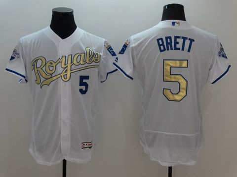 MLB Kansas City Royals #5 Brett white flexbase jersey