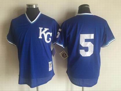 MLB Kansas City Royals #5 blue m&n jersey