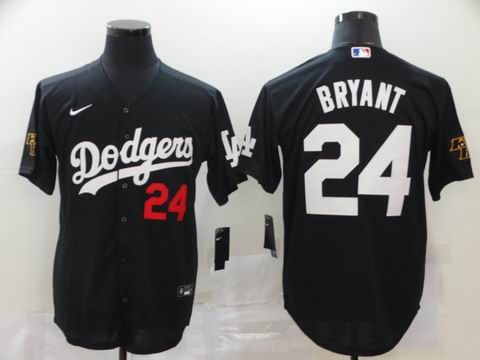 MLB Los Angeles Dodgers #24 Bryant black game jersey