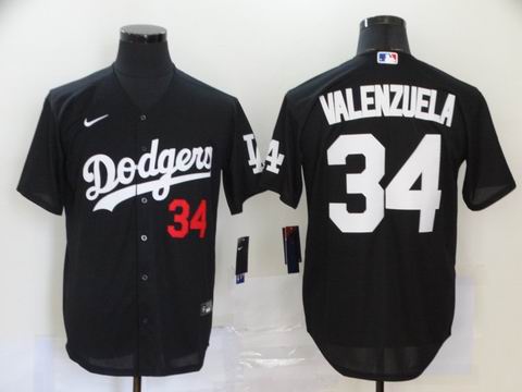 MLB Los Angeles Dodgers #34 VALENZUELA black game jersey