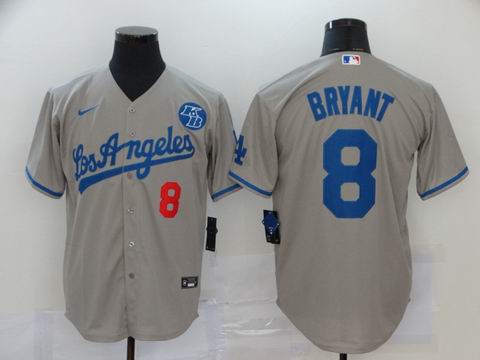 MLB Los Angeles Dodgers #8 Bryant grey game jersey