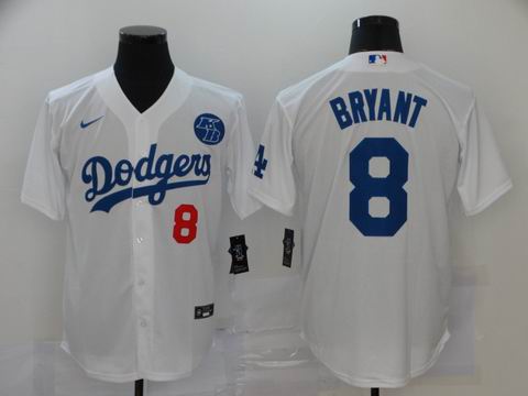 MLB Los Angeles Dodgers #8 Bryant white game jersey