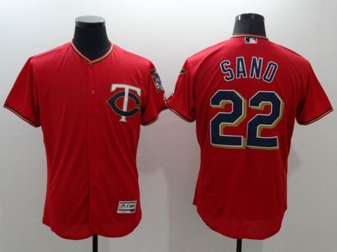 MLB Minnesota Twins #22 Miguel Sano red jersey