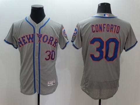 MLB New York Mets #30 Michael Conforto grey flexbase jersey