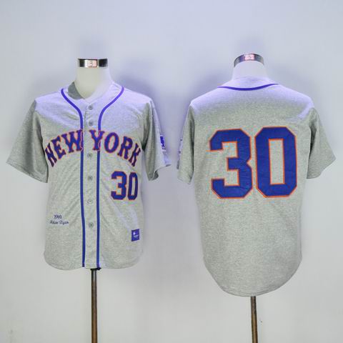 MLB New York Mets #30 heather grey throwback jersey