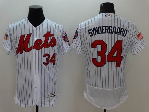 MLB New York Mets #34 Noah Syndergaard flexbase white jersey