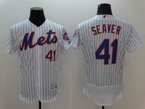 MLB New York Mets #41 Tom Seaver white flexbase jersey