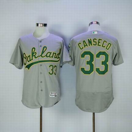 MLB Oakland Athletics #33 Jose Canseco grey flexbase jersey