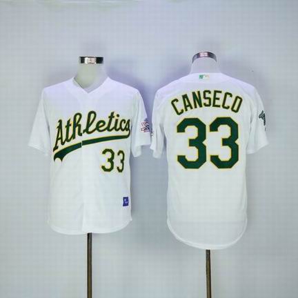 MLB Oakland Athletics #33 Jose Canseco white m&n jersey