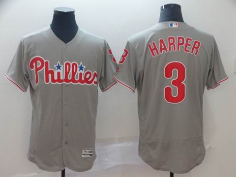MLB Philadelphia Phillies #3 Harper grey flexbase jersey