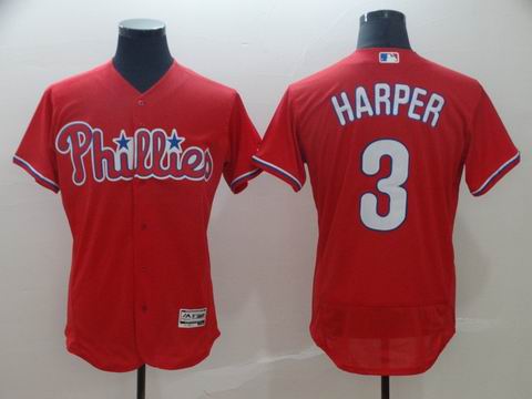 MLB Philadelphia Phillies #3 Harper red flexbase jersey