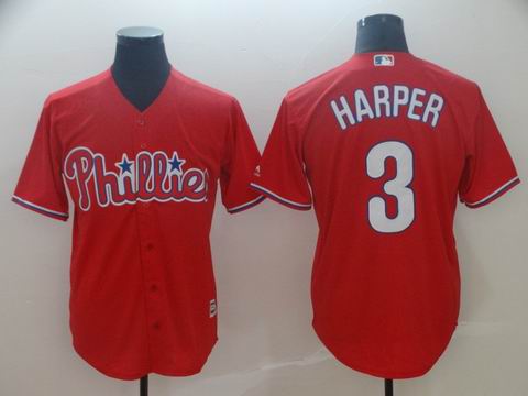 MLB Philadelphia Phillies #3 Harper red game jersey