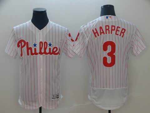 MLB Philadelphia Phillies #3 Harper white flexbase jersey