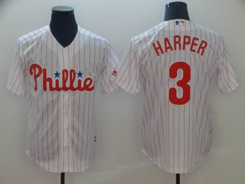 MLB Philadelphia Phillies #3 Harper white game jersey