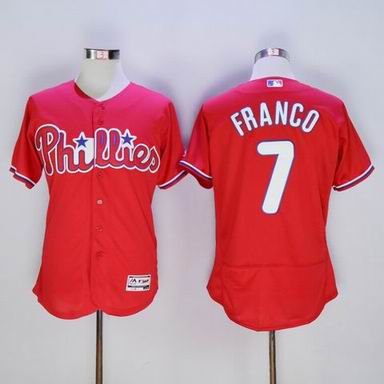 MLB Philadelphia Phillies #7 Maikel Franco red jersey