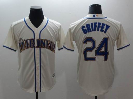 MLB Seattle Mariners #24 Griffey white game jersey