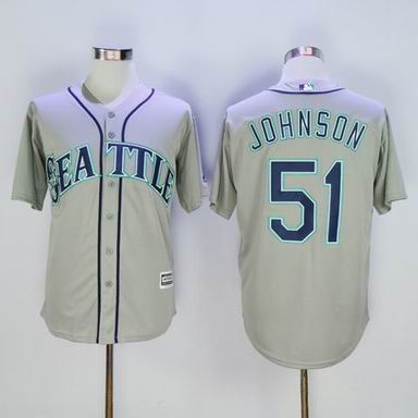 MLB Seattle Mariners #51 Randy Johnson gray jersey