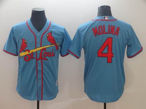 MLB St. Louis Cardinals #4 Molina blue game jersey