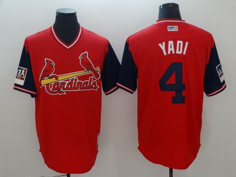 MLB St. Louis Cardinals #4 YADI red jersey