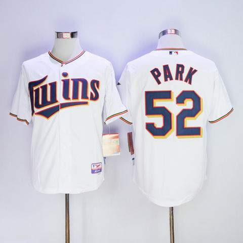 MLB Twins #52 Park white jersey