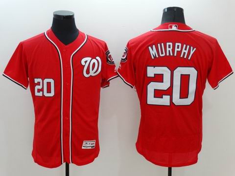 MLB Washington Nationals #20 Daniel Murphy red flexbase jersey