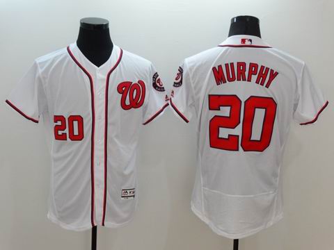 MLB Washington Nationals #20 Daniel Murphy white flexbase jersey