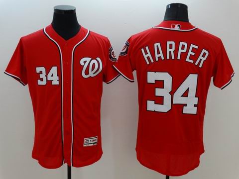 MLB Washington Nationals #34 Bryce Harper red jersey