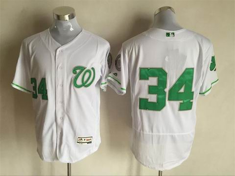 MLB Washington Nationals #34 white flex base jersey