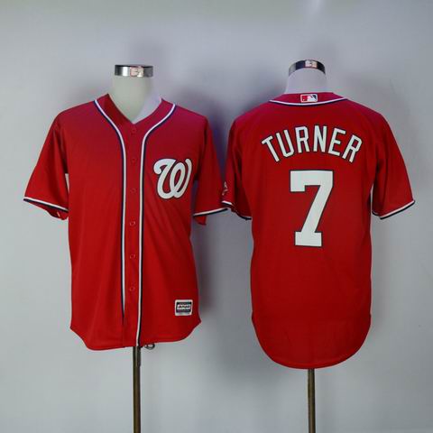 MLB Washington Nationals #7 Turner red jersey