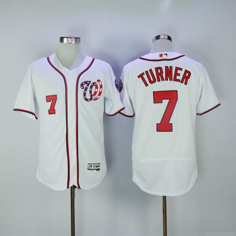 MLB Washington Nationals #7 Turner white flexbase jersey