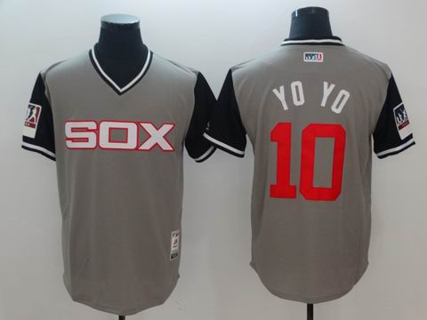 MLB White Sox #10 YO YO grey jersey