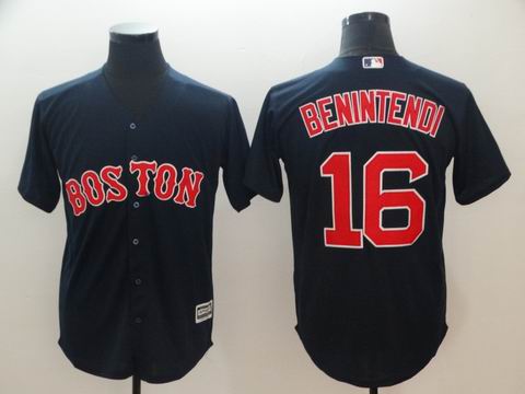 MLB boston redsox #16 Benintendi blue game jersey