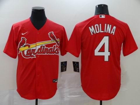 MLB cardinals #4 MOLINA RED game jersey