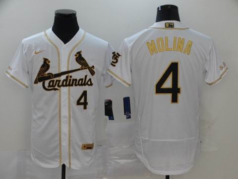 MLB cardinals #4 MOLINA white coolbase jersey