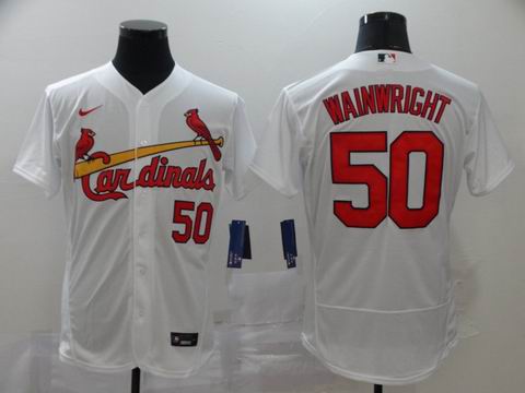MLB cardinals #50 WAINWRIGHT white coolbase jersey